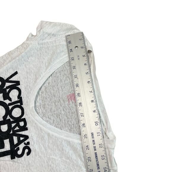 Victorias Secret Puerto Rico T Shirt M White Glitter Palm Trees Heart - Picture 7 of 10